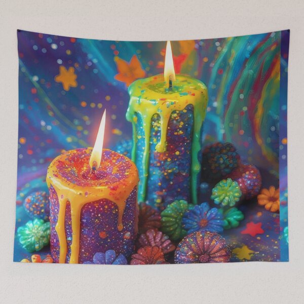 Item preview, Colorful candles and floral artworks designed and sold by Mianku | Für das Leben.