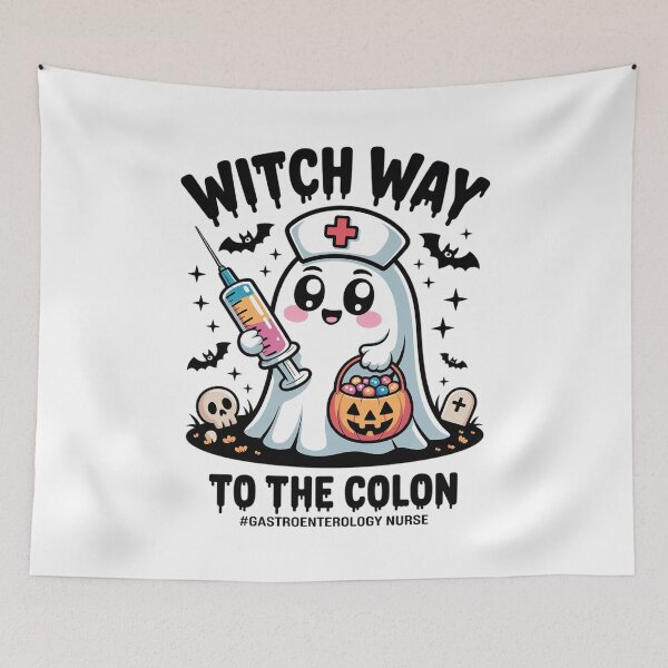 Item preview, Gastroenterology Nurse Halloween Endo Nurse Ghost Endoscopy  designed and sold by PowAcademy.