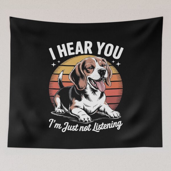 Item preview, Yawn St Bernard I Hear You I'm Just Not Listening Dog  designed and sold by MythWoot.