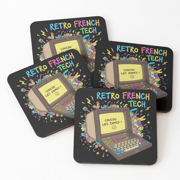 Item preview, Minitel Retro French Tech - "Hey Friends" Doodle Art designed and sold by retrologie.
