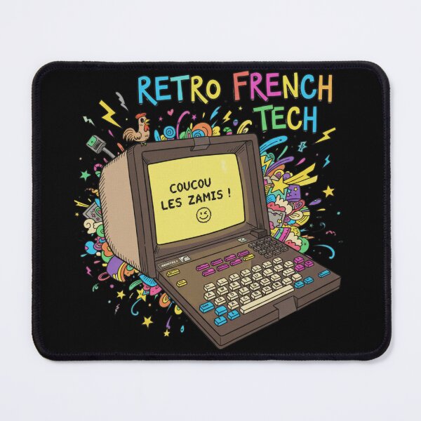Item preview, Minitel Retro French Tech - "Hey Friends" Doodle Art designed and sold by retrologie.