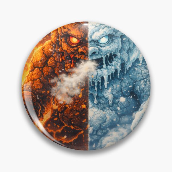 Item preview, Inferno Cinnamon Frost Oni – Fire and Ice Kaiju Food Monster designed and sold by Snackwear Apparel.