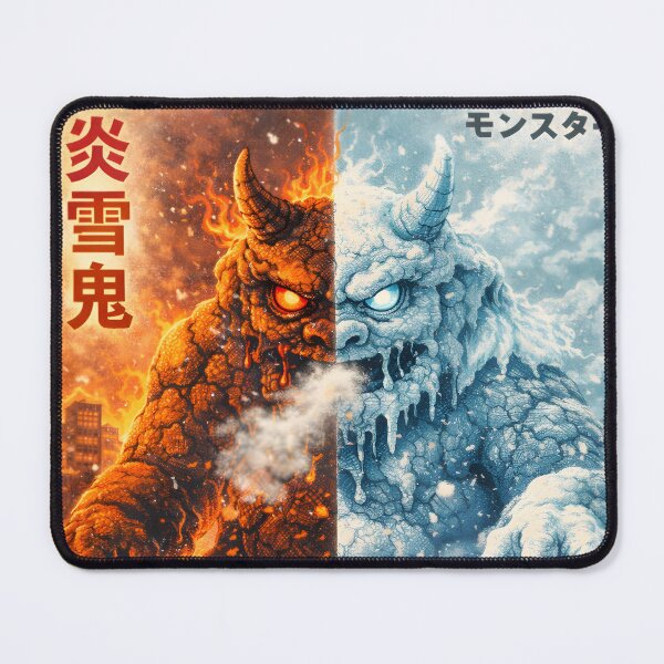 Item preview, Inferno Cinnamon Frost Oni – Fire and Ice Kaiju Food Monster designed and sold by Snackwear Apparel.