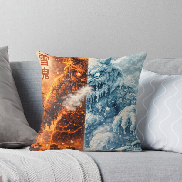 Item preview, Inferno Cinnamon Frost Oni – Fire and Ice Kaiju Food Monster designed and sold by Snackwear Apparel.