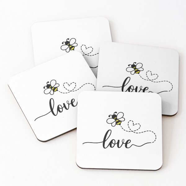 Item preview, Love Bee Heart Trail Script Art designed and sold by Nattaporn.