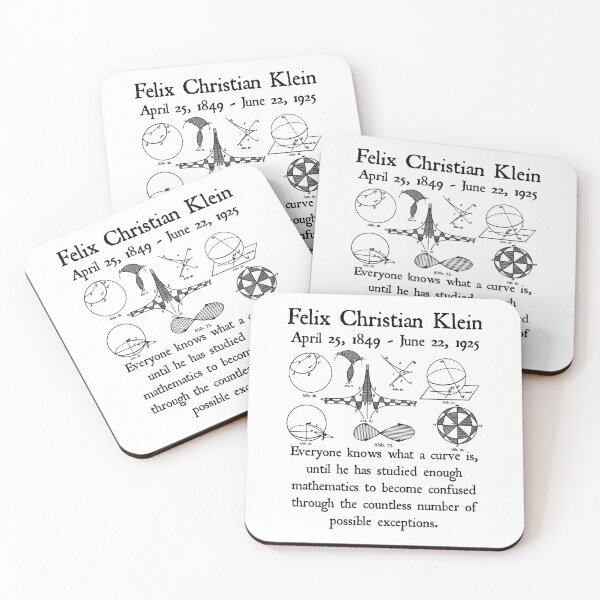 Item preview, Nerdy Vintage Felix Christian Klein Quote Math Teacher Black Text designed and sold by MathWare MathClips.