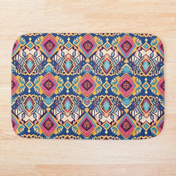 Item preview, Geometric Tribal Pattern in Blue and Pink designed and sold by DuckyRubin.