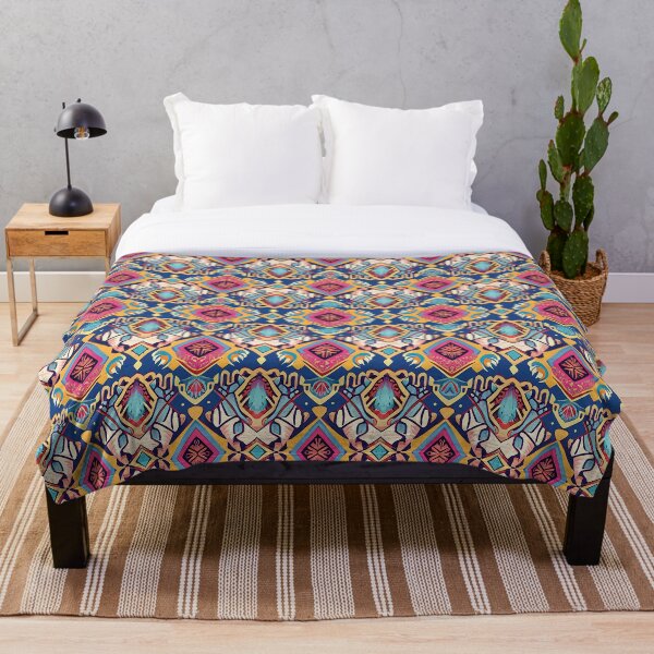 Item preview, Geometric Tribal Pattern in Blue and Pink designed and sold by DuckyRubin.