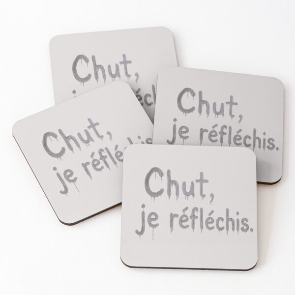 Item preview, Chut, je réfléchis designed and sold by Catfcreations.