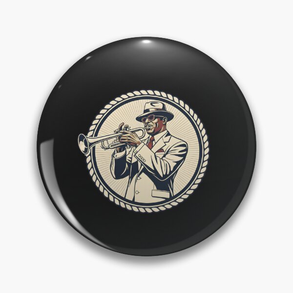 Item preview, Vintage Trumpet Player Rope Border Design designed and sold by hexenor.