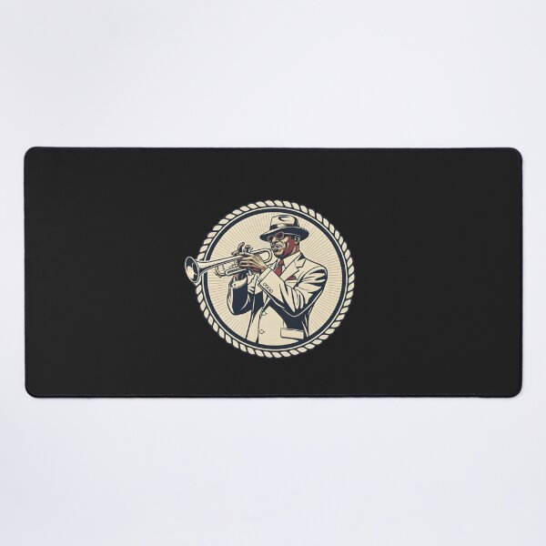 Item preview, Vintage Trumpet Player Rope Border Design designed and sold by hexenor.