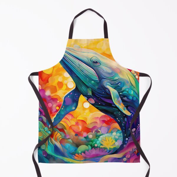 Item preview, Colorful whale swims in the ocean designed and sold by Mianku | Für das Leben.