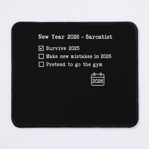 Item preview, Funny New Year 2026 Goals Checklist Sarcastic designed and sold by Paulina Szymoniak.