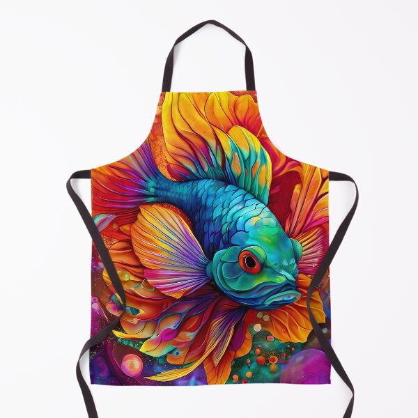 Item preview, Colorful fish in an abstract floral world designed and sold by Mianku | Für das Leben.