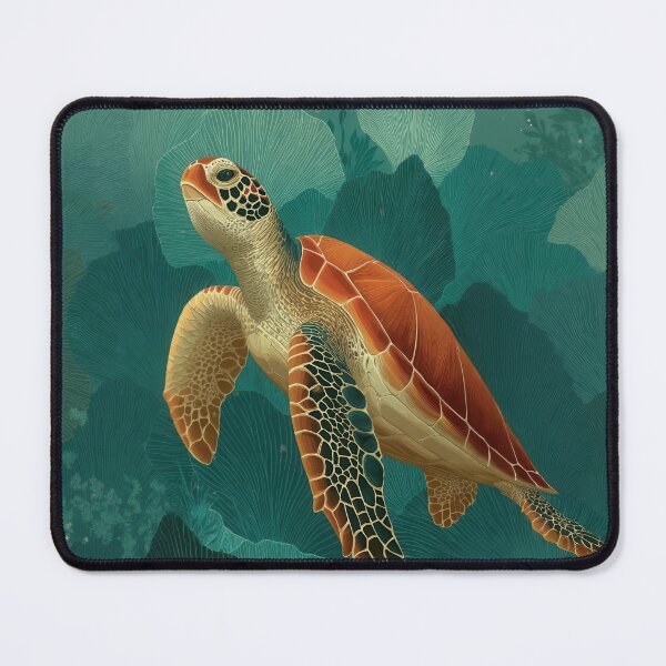 Item preview, Minimalist Red Sea Turtle Silhouette Art designed and sold by The Artfiller.
