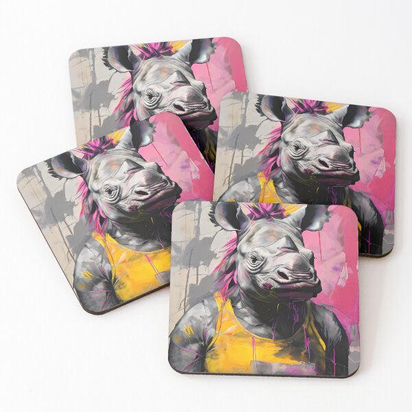 Item preview, Muscle-bound rhinoceros in sportswear designed and sold by Mianku | Für das Leben.