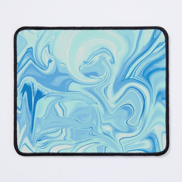 Item preview, Azure Mist – Abstract Swirl in Icy Blue and Pearly White designed and sold by Catfcreations.