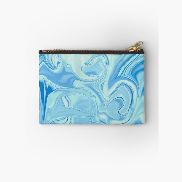 Item preview, Azure Mist – Abstract Swirl in Icy Blue and Pearly White designed and sold by Catfcreations.
