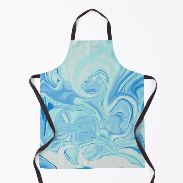 Item preview, Azure Mist – Abstract Swirl in Icy Blue and Pearly White designed and sold by Catfcreations.