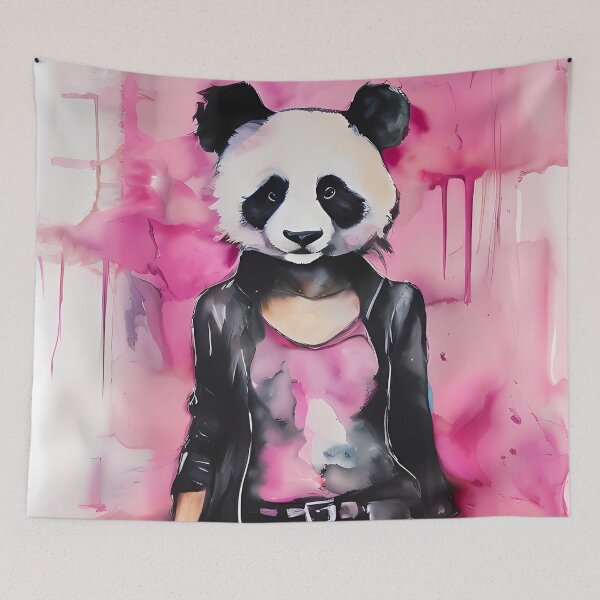 Artikelvorschau, Panda-Kopf auf stilvollem Model-Körper entworfen und verkauft von Mianku | Für das Leben.