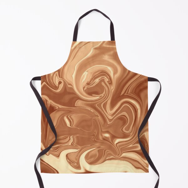 Aperçu de l'œuvre Enflamed Amber Abstract Swirl in Burnished Brown créée et vendue par Catfcreations.