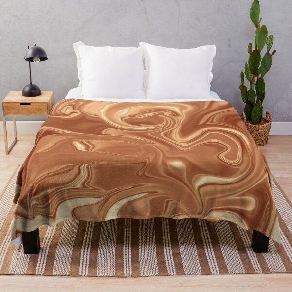 Item preview, Enflamed Amber Abstract Swirl in Burnished Brown designed and sold by Catfcreations.