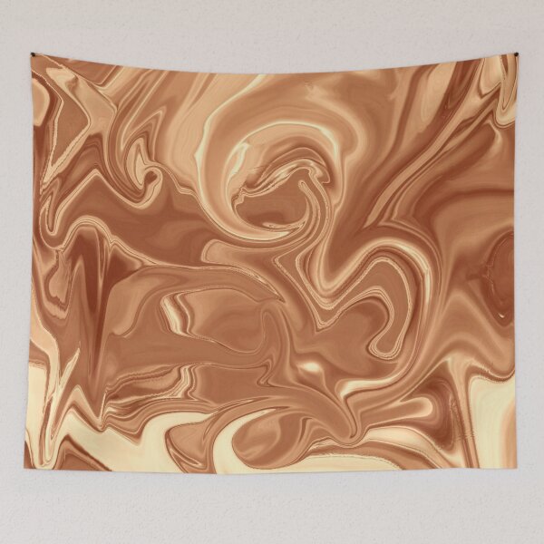Item preview, Enflamed Amber Abstract Swirl in Burnished Brown designed and sold by Catfcreations.