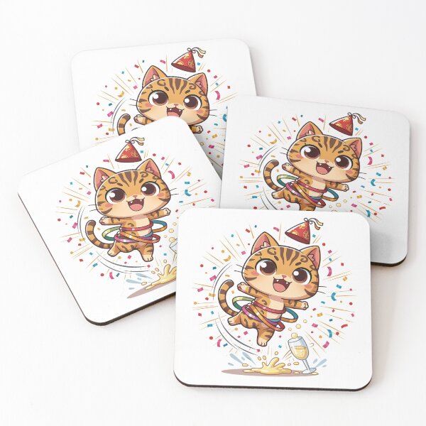 Item preview, Bengal Cat Wild Fail New Year Chibi Funny Sarcastic Spotted Cat Holiday Design designed and sold by GiftsForge.