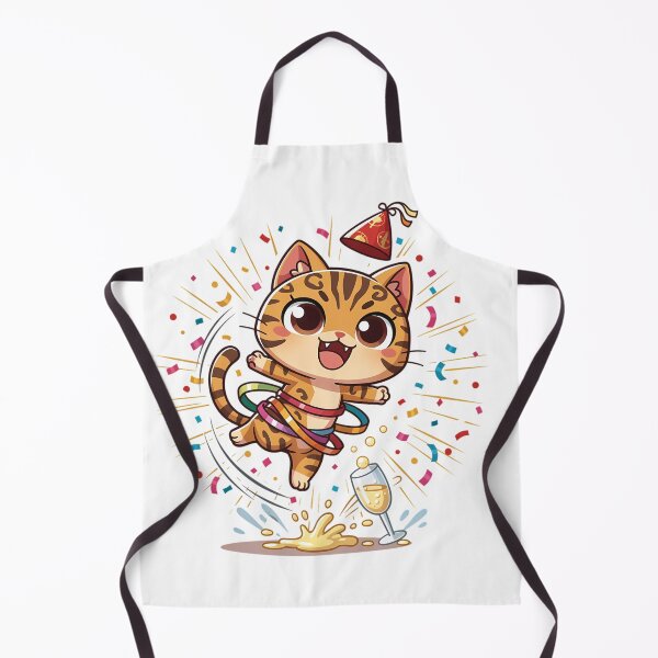 Item preview, Bengal Cat Wild Fail New Year Chibi Funny Sarcastic Spotted Cat Holiday Design designed and sold by GiftsForge.