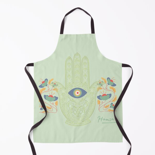 Item preview, Green Hamsa with Protective Eye and Flowers – Spiritual Symbol of Protection and Harmony designed and sold by JuanaDesigns.