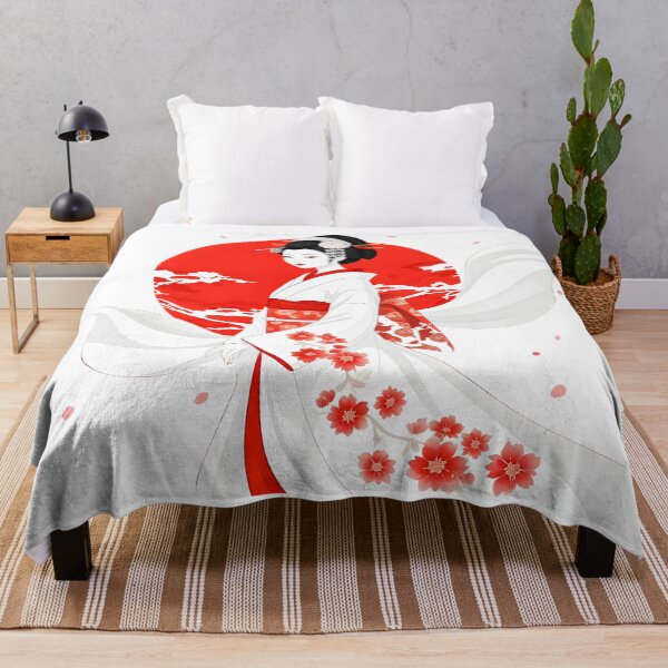Item preview, Japan Flag Elegant Geisha Red and White Japanese Art designed and sold by Uglyandcute.