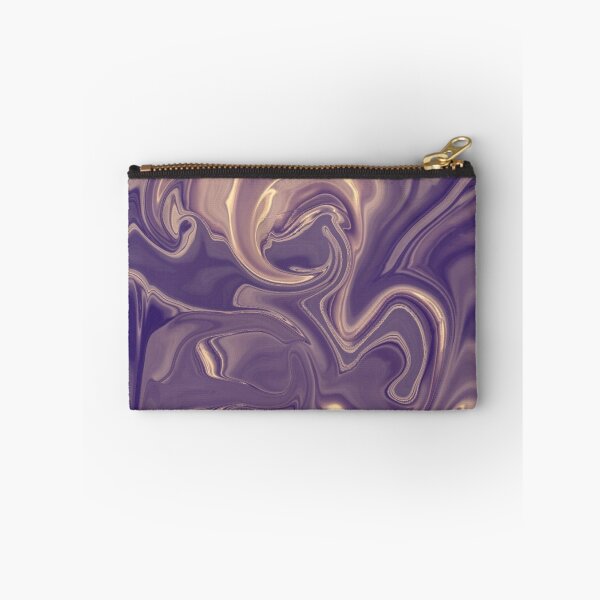 Item preview, Silken Swirl – Abstract Flow in Violet and Cream designed and sold by Catfcreations.