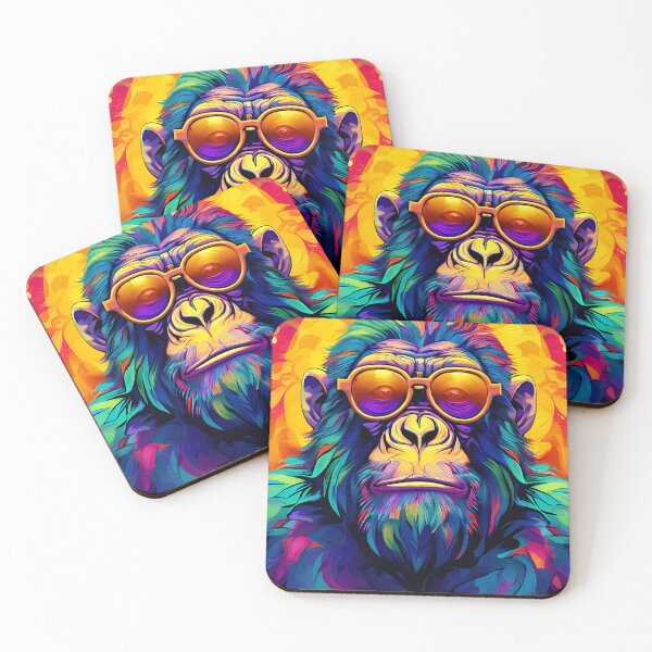 Item preview, Monkey with sunglasses in pop art style designed and sold by Mianku | Für das Leben.