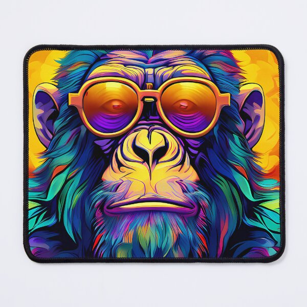 Item preview, Monkey with sunglasses in pop art style designed and sold by Mianku | Für das Leben.