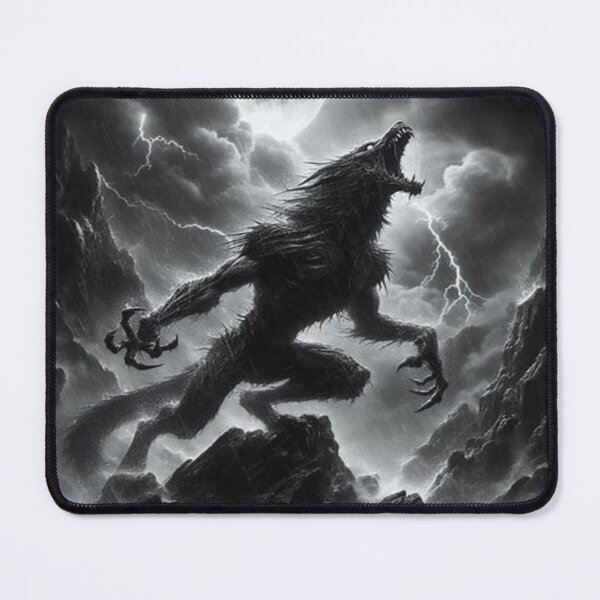 Item preview, Gothic Black Shuck Werewolf: Dark Fantasy Storm Cryptid designed and sold by FaresTes.