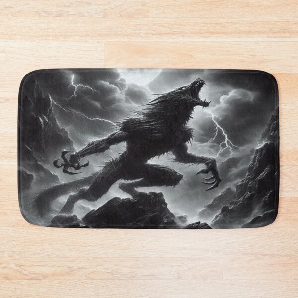 Item preview, Gothic Black Shuck Werewolf: Dark Fantasy Storm Cryptid designed and sold by FaresTes.