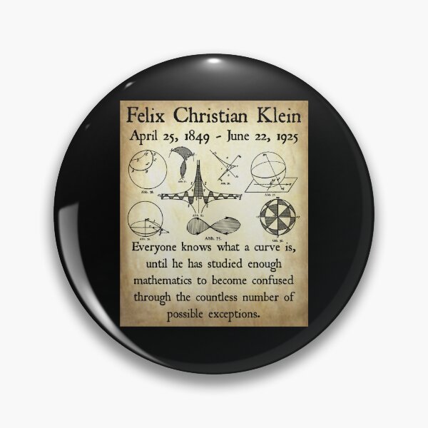 Item preview, Nerdy Vintage Felix Christian Klein Quote Math Teacher Black Text Parchment designed and sold by MathWare MathClips.