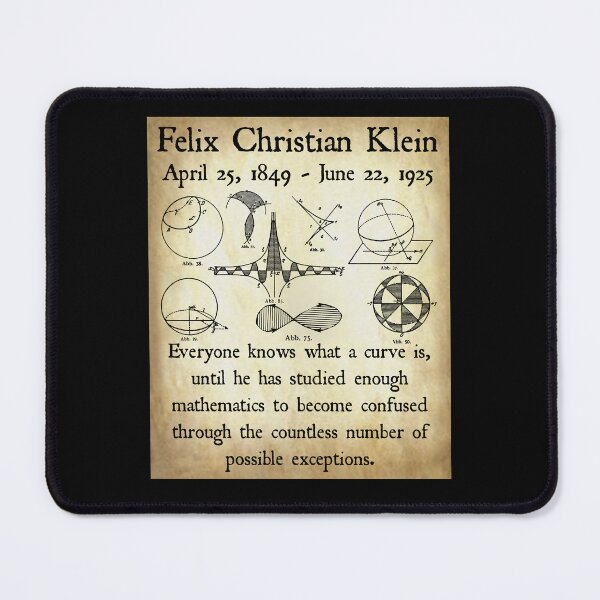 Item preview, Nerdy Vintage Felix Christian Klein Quote Math Teacher Black Text Parchment designed and sold by MathWare MathClips.