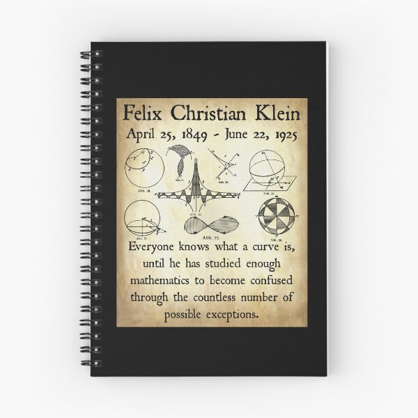 Item preview, Nerdy Vintage Felix Christian Klein Quote Math Teacher Black Text Parchment designed and sold by MathWare MathClips.
