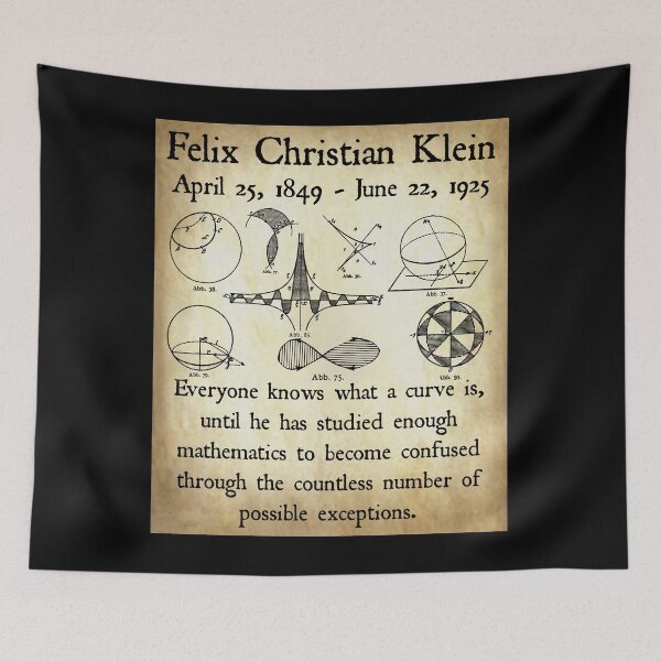 Item preview, Nerdy Vintage Felix Christian Klein Quote Math Teacher Black Text Parchment designed and sold by MathWare MathClips.