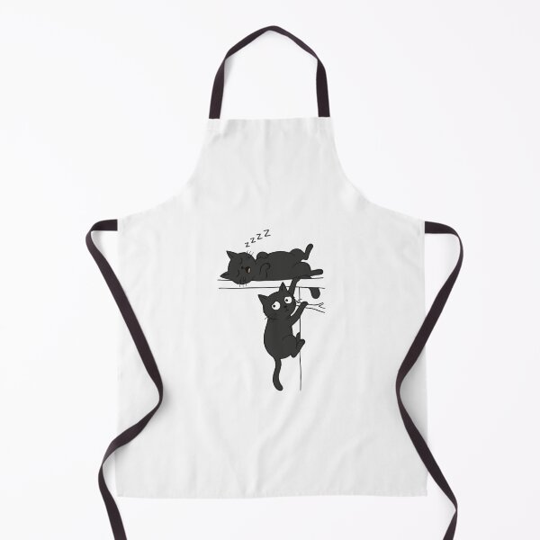 Item preview, Funny Black Cat Climbing and Sleeping Double Trouble Mood designed and sold by 6im0.