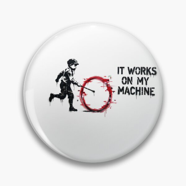 Item preview, IT WORKS ON MY MACHINE - Street Art Stencil designed and sold by Slawooo.