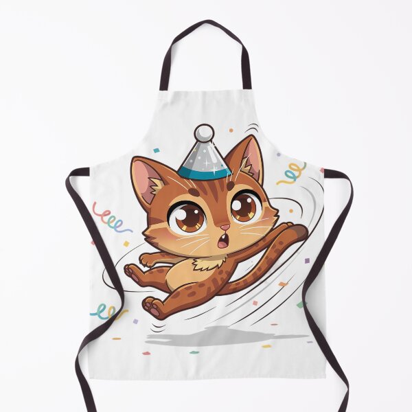Item preview, Abyssinian Cat Speedy Slip New Year Chibi Funny Fast Cat Sarcastic Holiday Design designed and sold by GiftsForge.