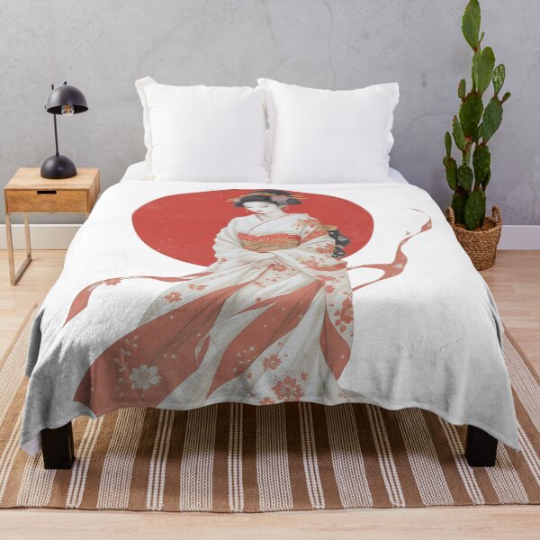 Item preview, Japan Flag Elegant Geisha Red and White Japanese Art designed and sold by Uglyandcute.