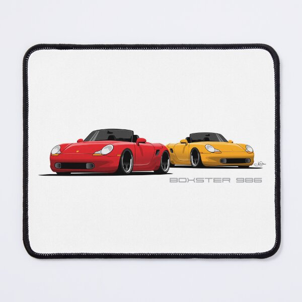 Item preview, Red and Yellow 986 Boxster S 2 car Illustration Essential designed and sold by blackdogshop.
