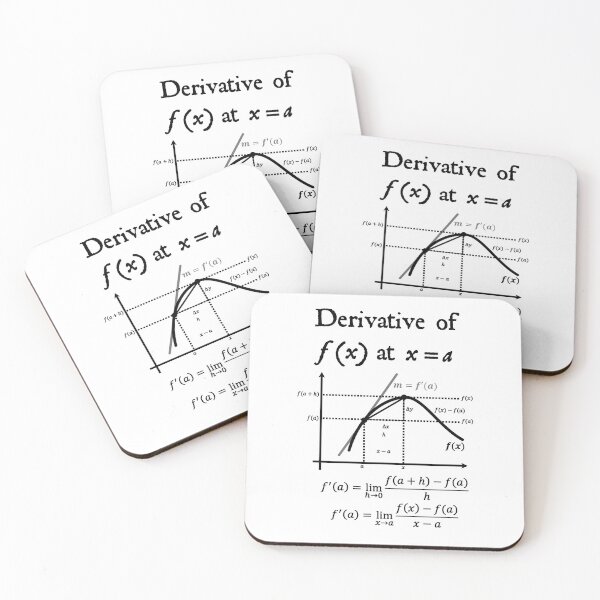 Item preview, Nerdy Vintage Derivative of f(x) at x=a Calculus Math Teacher Black Text designed and sold by MathWare MathClips.
