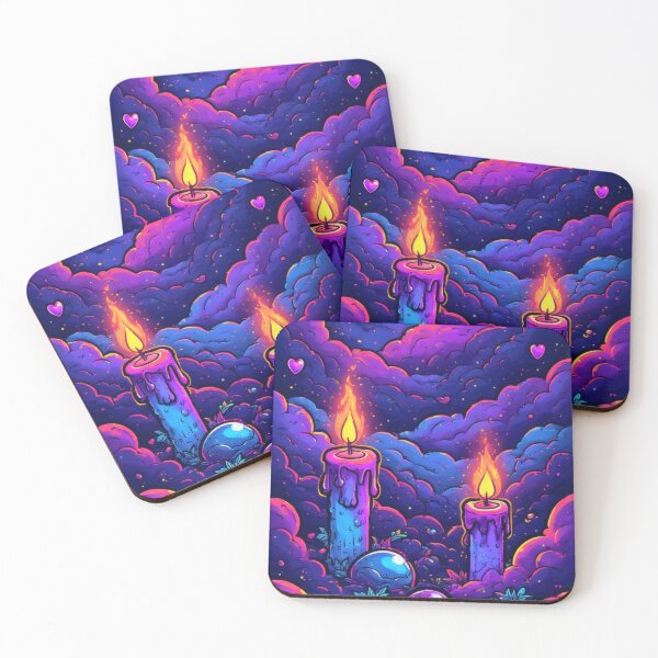 Item preview, Glowing candles in a magical cloudy sky designed and sold by Mianku | Für das Leben.