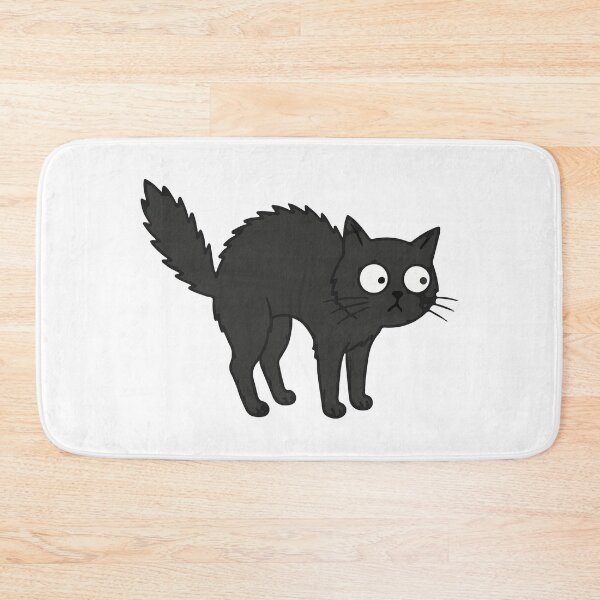 Item preview, Funny Scared Black Cat Arched Back Spooky Halloween Mood designed and sold by 6im0.