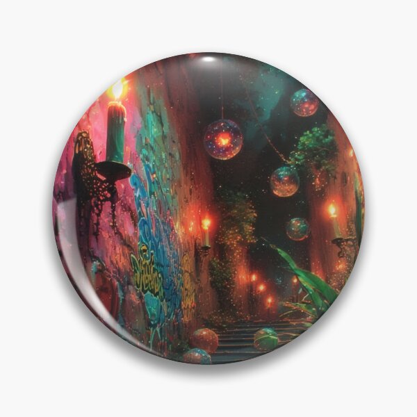 Item preview, Staircase covered in spheres, graffiti, candlelight designed and sold by Mianku | Für das Leben.