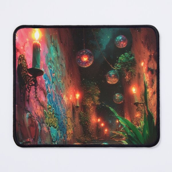 Item preview, Staircase covered in spheres, graffiti, candlelight designed and sold by Mianku | Für das Leben.